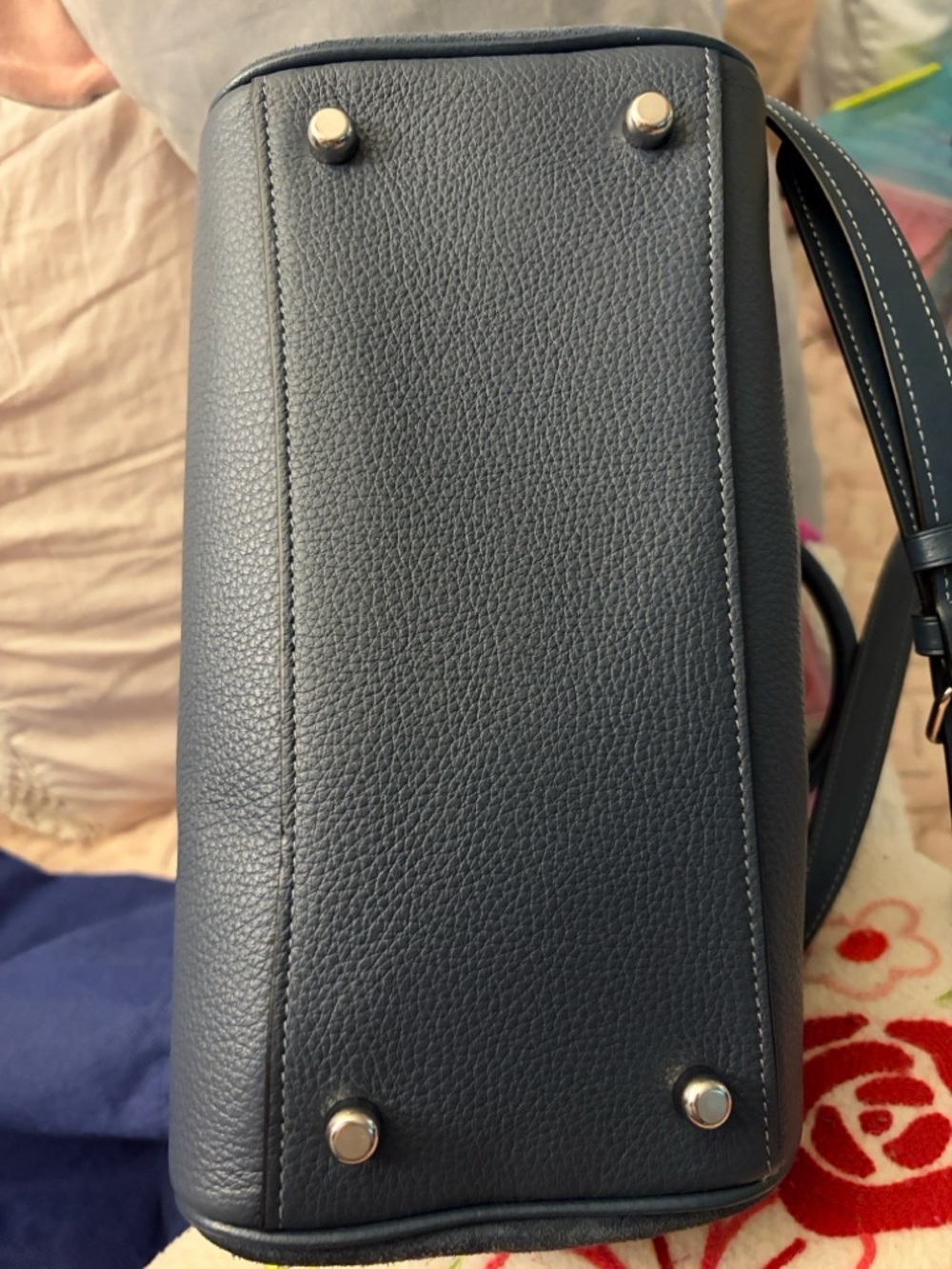 COACH Classic Navy Dome Satchel Handbag NWOT - Picture 7 of 10